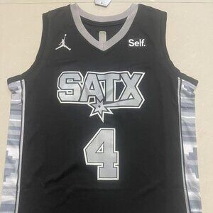 San Antonio Spurs #4 De'Aaron Fox Men's Jersey